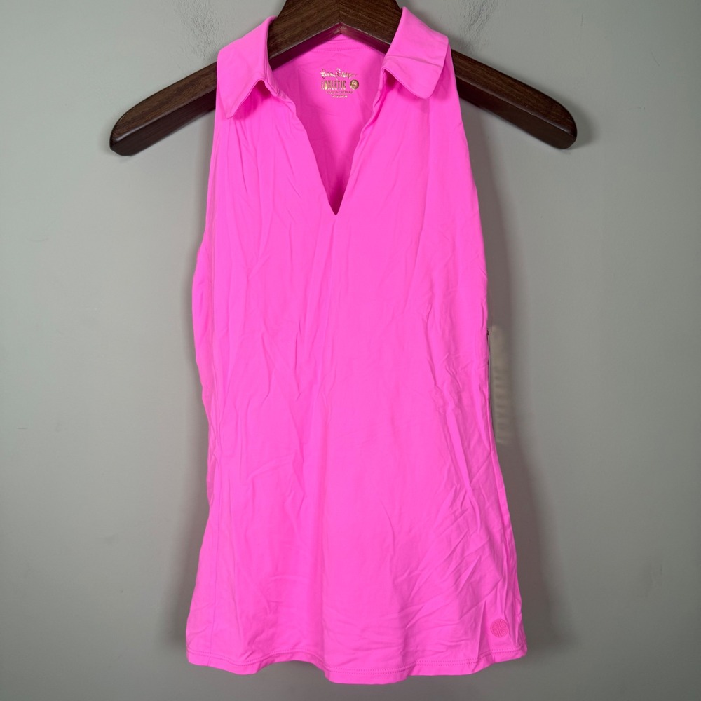 Lilly Pulitzer Lakelyn Luxletic Bra Polo Shirt UPF 50+ Small Preppy Golf